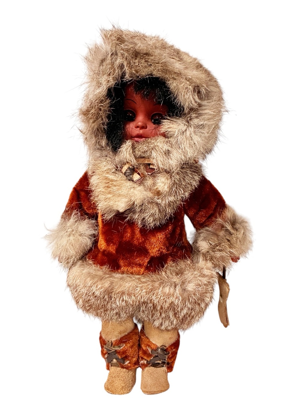 Native American Art Eskimo 11” Eskimo Collector Doll